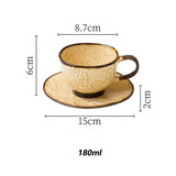 Embossed Flower Ceramic Coffee Set