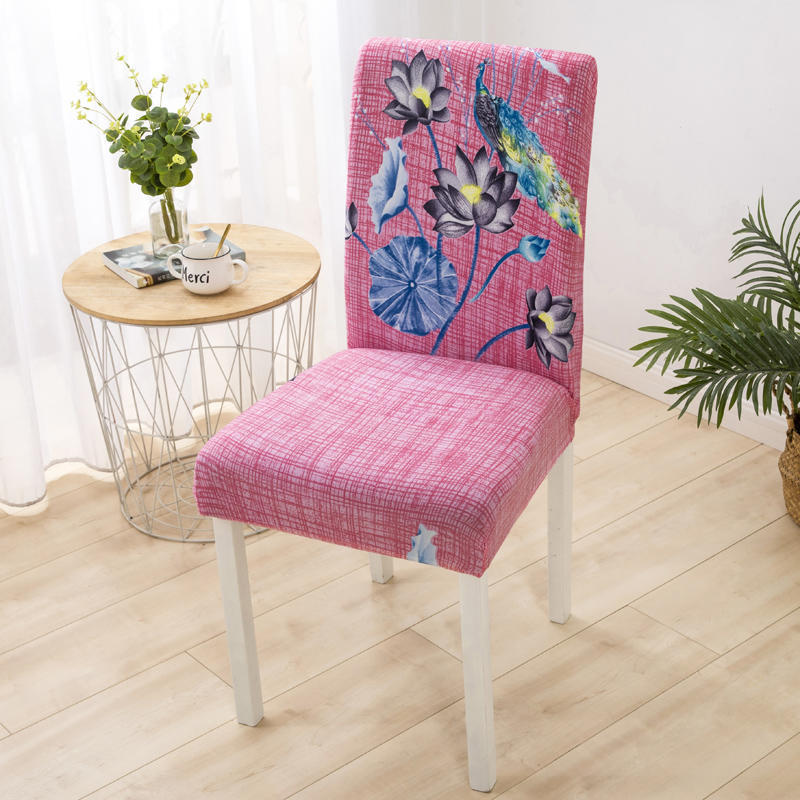Geometric Dining Chair Cover Spandex Elastic Chair Cover Sofa Cover Retractable Chair Cover For Wedding Banquet Hotel Banquet Restaurant