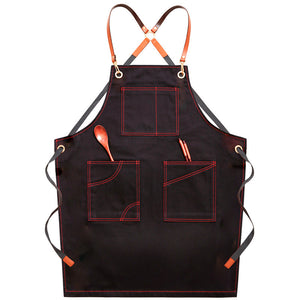 Denim Apron Female Fashion Barista Work Clothes Waist