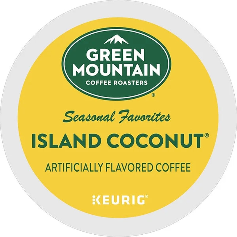 Green Mountain Coffee Island Coconut, K-Cup Pods, Light Roast, 24 Count for Keurig Brewers