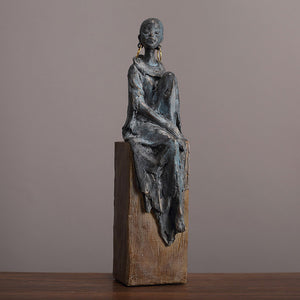 Retro Nostalgic African Portrait Decoration Restaurant Club Living Room Desktop Decoration Crafts