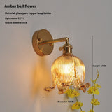 Retro Nordic Brass Glass Small Droplight Restaurant Bedside Unique Creative Simple Lamps