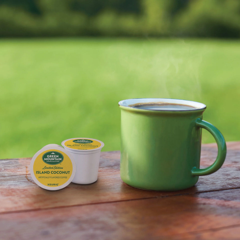 Green Mountain Coffee Island Coconut, K-Cup Pods, Light Roast, 24 Count for Keurig Brewers