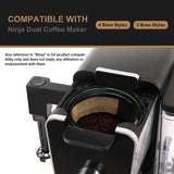 Reusable Coffee Filter for Ninja Dual Brew Coffee Maker, 2 Pack K Cup Reusable Coffee Pods and 2 Pack Coffee Maker Coffee Filters #4 Compatible for Ninja Dual Brew Coffee Maker Ninja - 4 Pack