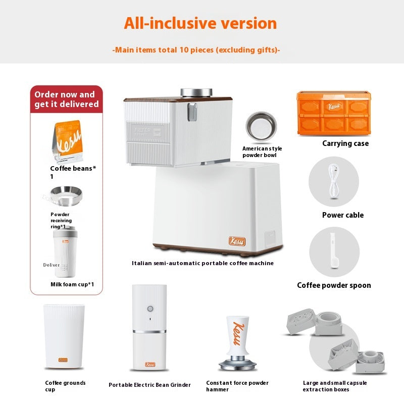 Kesu Italian Semi-automatic Small Concentrated American Portable Coffee Machine