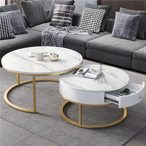 Simple Home Balcony Round Coffee Table