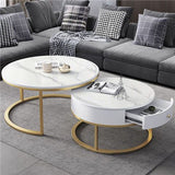 Simple Home Balcony Round Coffee Table