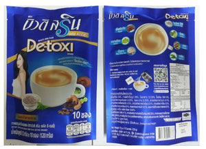 Beauti Srin Detoxi Instant Coffee Mix plus Fiber Detox Drink Weight Control X 4