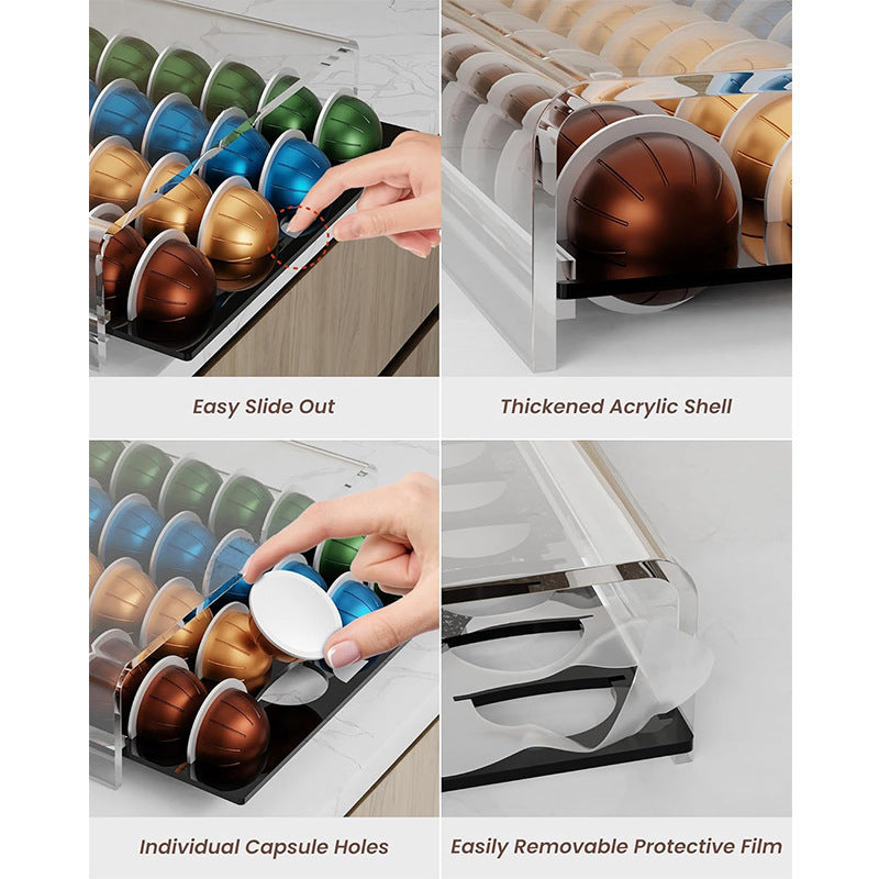 Acrylic Capsule Coffee Storage Rack