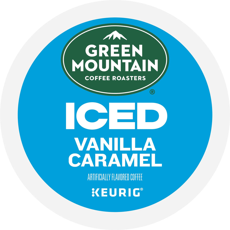 , ICED Vanilla Caramel Flavored Iced K-Cup Coffee Pods, 12 Count
