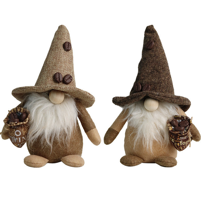 Fashion Coffee Bean Rudolf Doll Decoration