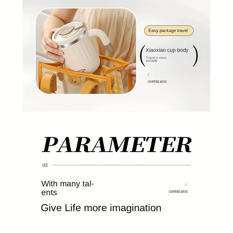 480ml Double-Wall Insulated Stainless Steel Coffee Mugs - Durable, Stylish, and Spill-Proof Travel Cups with Lids for Couples and Office Use - Ideal for Hot and Cold Beverages, Easy to Clean, and BPA-Free