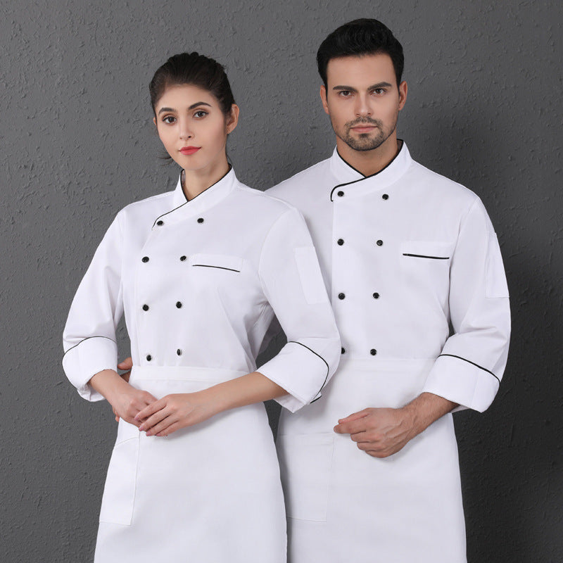 Long Sleeved Autumn And Winter Clothes Baked Western Restaurant Kitchen Chef's Overalls