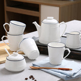 Blue Traced Coffee Milk Con Home Dressing Cup