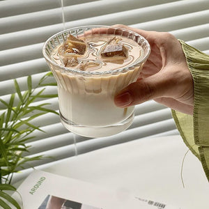 Household Flower Glass Coffee Mug