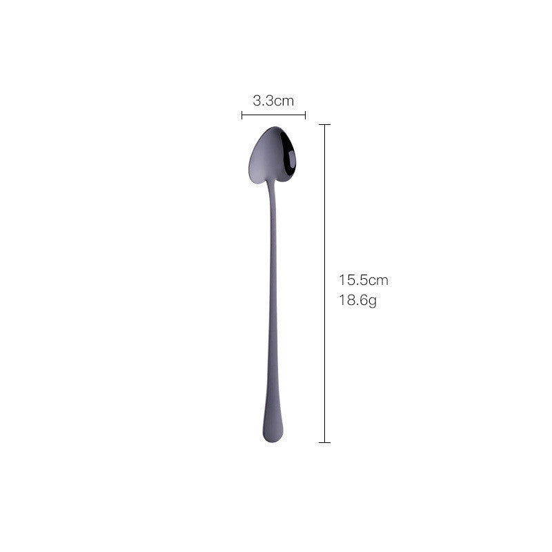 304 Stainless Steel Ice Heart-shaped Creative Coffee Dessert Spoon