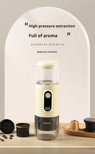 Wireless Portable Italian Coffee Machine Electric Concentrated Capsule Small Portable Outdoor Vehicle-mounted Home Use