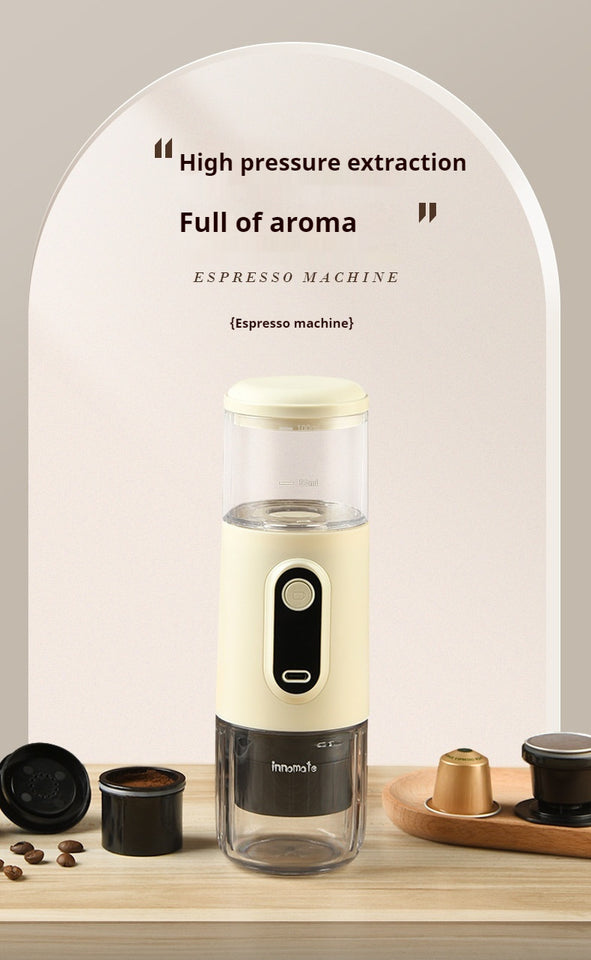 Wireless Portable Italian Coffee Machine Electric Concentrated Capsule Small Portable Outdoor Vehicle-mounted Home Use