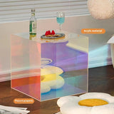 Acrylic Sofa Edge Colorful Coffee Table Home Square Simple Bedroom Bedside Table