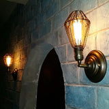 American Industrial Style Wrought Iron Retro Restaurant Bar Aisle Wall Lamp Universal