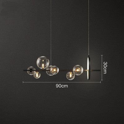 Light Luxury Restaurant Chandelier Creative Strip Lamp Modern Minimalist Bubble Lamp