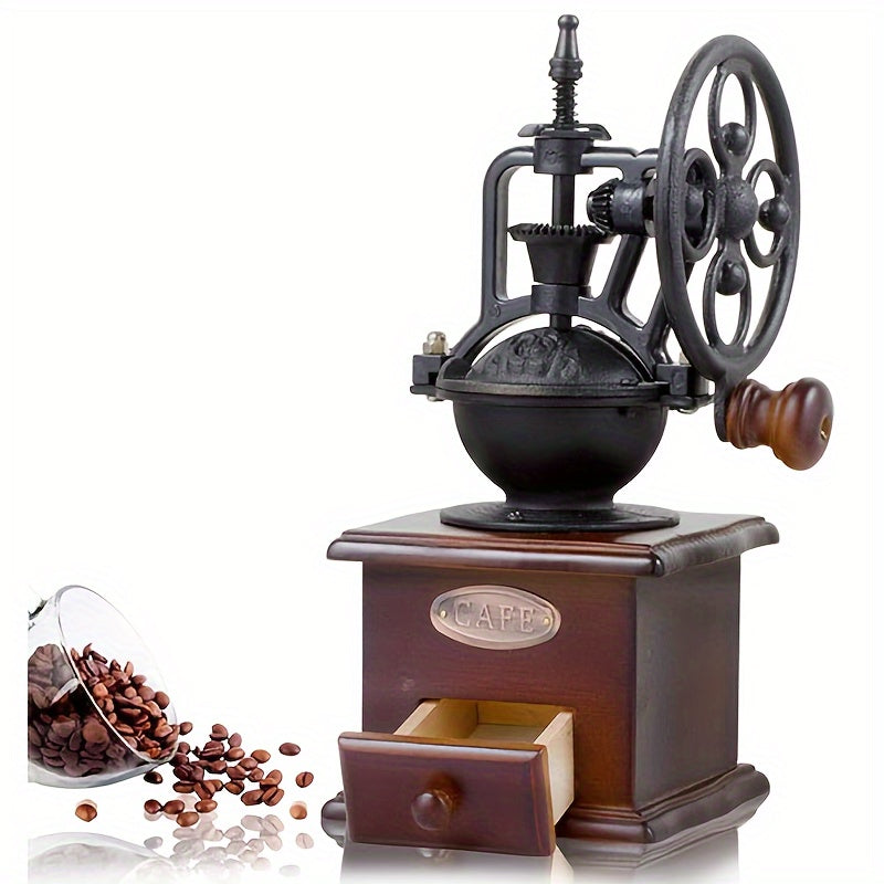 Manual Coffee Grinder, Coffee Bean Grinder Manual Coffee Grinder Roller, Antique Coffee Mill With Cast Iron Hand Crank Best For Drip Coffee, Espresso, French Press, Cold & Turkish Brew
