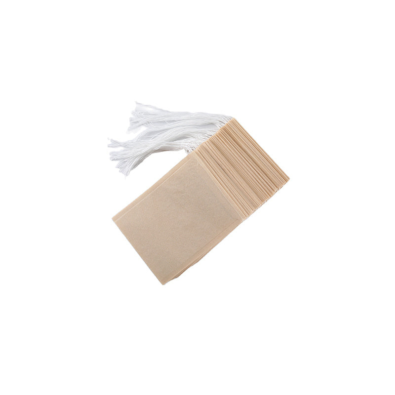 100pcs Natural Biodegradable Drawstring Filter Paper Bags for Coffee, Tea, and Food - Safe and  - Disposable Tea Brewer and Empty Tea Bag with Pine Leaf Powder and Herbs - Perfect for Brewing and Serving