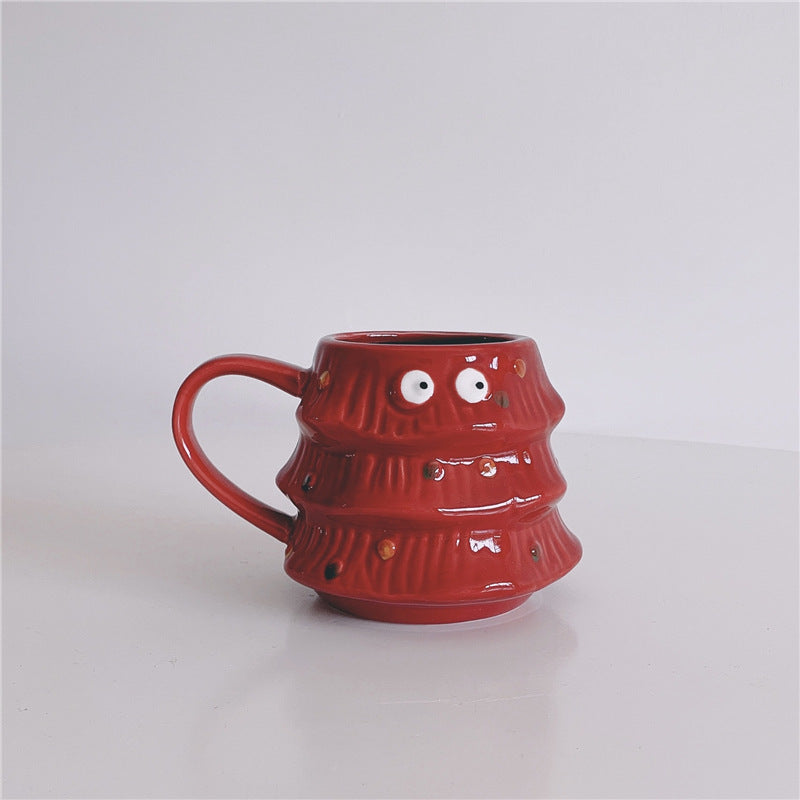 New Creativity Christmas Tree Mug Cute Milk Coffee Ceramics Cup