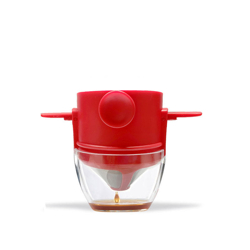 Folding Hand Coffee Tea Stainless Steel Double-layer Drip Filtering Tool Hanging Ear