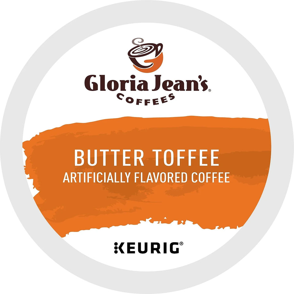 Gloria Jean'S Coffees Butter Toffee Coffee Keurig K-Cup Pods Medium Roast 24/Box 60051-012