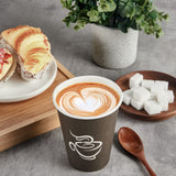 240 Pack 12 Oz Paper Cups, Brown Disposable Hot Coffee Cups for Party, Picnic...
