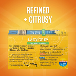 Lady Grey Decaffeinated Citrus Black Tea Bags, 20 Count Box