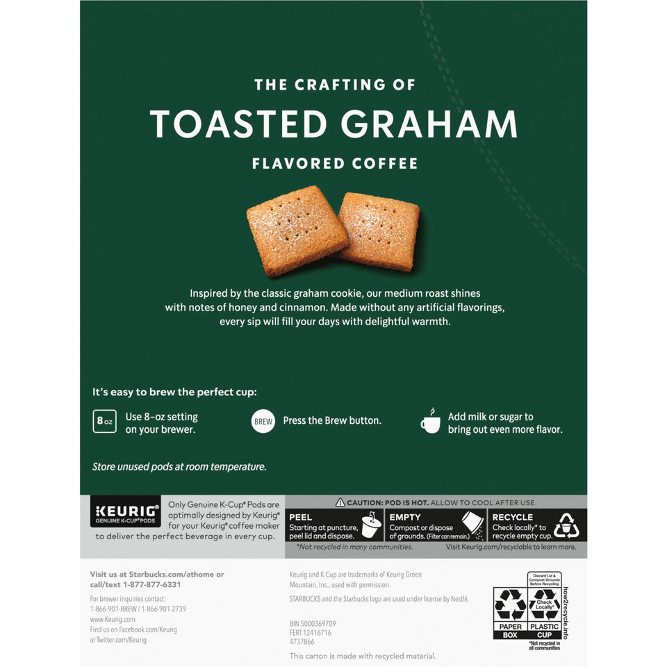 , Toasted Graham Naturally Flavored Medium Roast K-Cup Coffee Pods, 22 Count K Cups