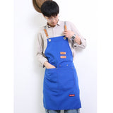 Apron Household Kitchen Cooking Hair Stylist Manicure Milk Tea Shop Baking Men's And Women's Restaurant Denim Overalls Cross-border