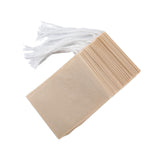 100pcs Natural Biodegradable Drawstring Filter Paper Bags for Coffee, Tea, and Food - Safe and  - Disposable Tea Brewer and Empty Tea Bag with Pine Leaf Powder and Herbs - Perfect for Brewing and Serving
