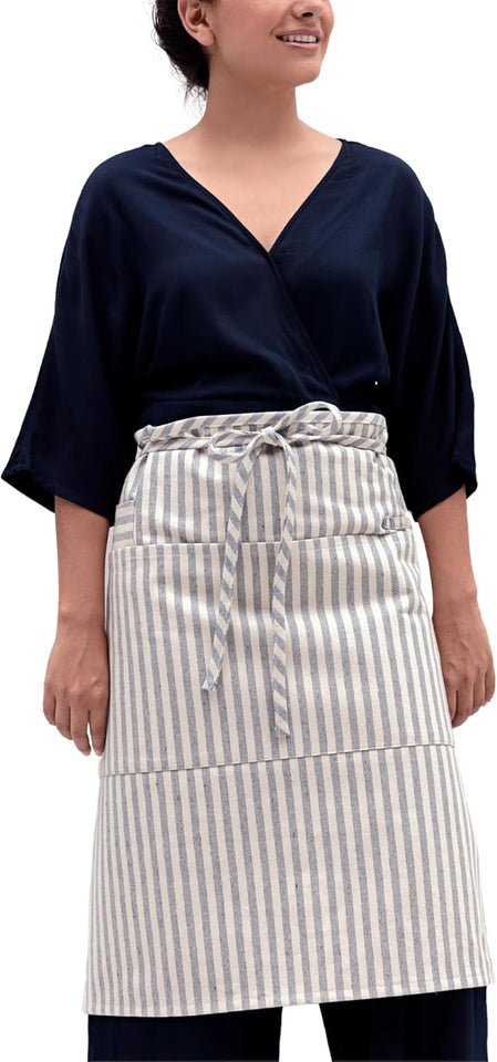 Bistro Half Apron for Men & Women | Half Aprons for Women with Pockets | Delantales Para Meseros | Waitress Aprons | Server Apron with Pocket