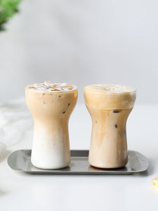 Creative Flower Styling Glass Coffee
