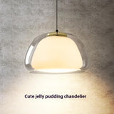 Entrance Restaurant Bar Creative Bedroom Cream Style Single-head Double-layer Glass Chandelier