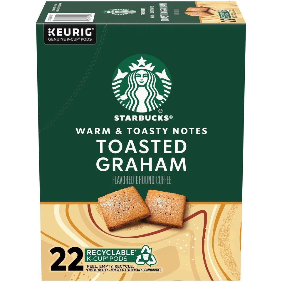 , Toasted Graham Naturally Flavored Medium Roast K-Cup Coffee Pods, 22 Count K Cups