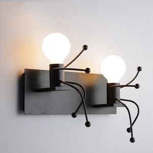 Modern Creative LED Wall Lamps Bedroom Bedside Lamp Nordic Iron Corridor Stairs Bar Restaurant Wall Light Child Room Decoration