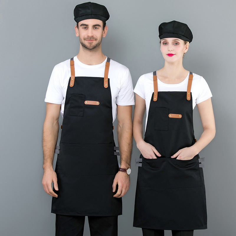Thin Breathable Milk Tea Store Supermarket Western Restaurant Work Canvas Apron