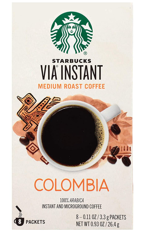 via Instant Coffee, Medium Roast Coffee, Pike Place Roast, 100% Arabica, Single-Serve, 1 Box (50 Packets)