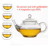 Six People With Gall Pot With Cup Heat-resistant Glass Pot Scented Tea Teapot