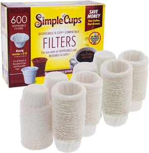 Disposable Filters Compatible with Keurig Brewers- 600 Single Serve Replacement Filters Compatible with Regular and Reusable K Cups- Use Your Own Coffee