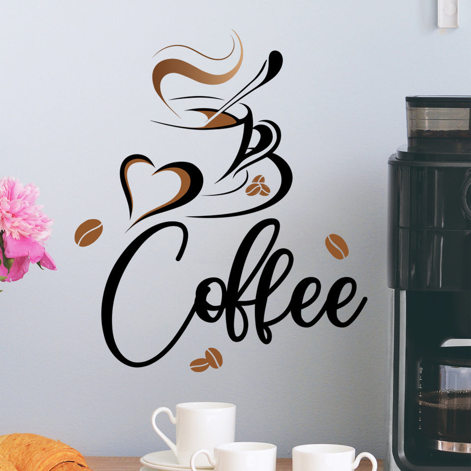 Wall Sticker English Coffee Bean