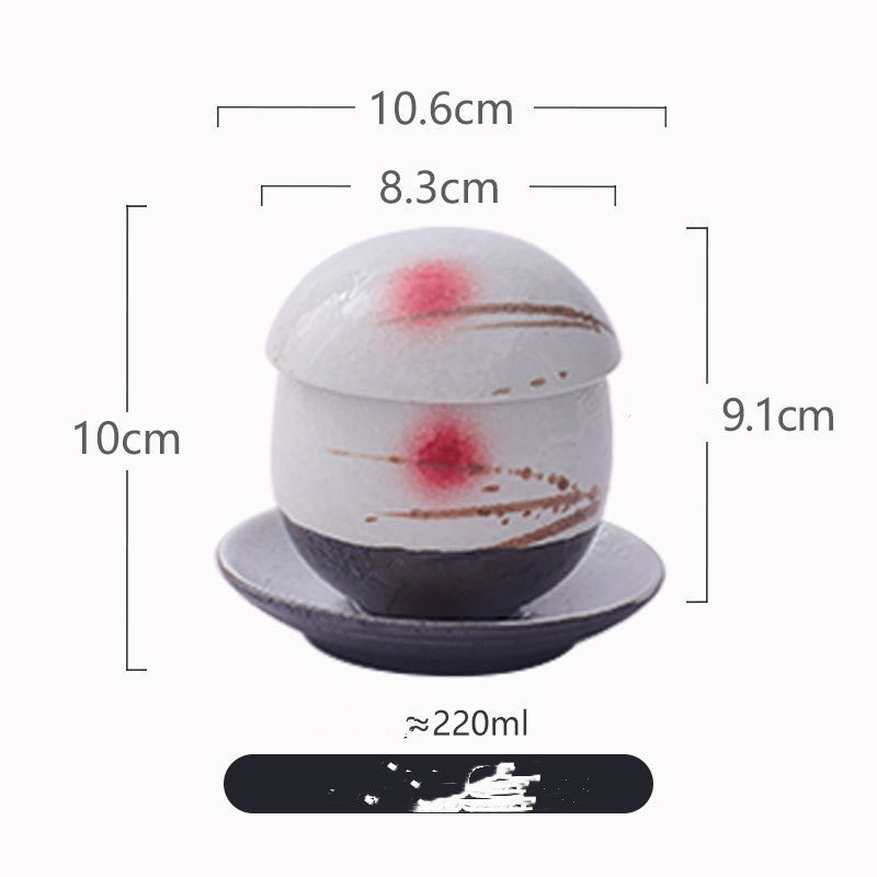 Japanese Style Ceramic Stew Pot Hotel Restaurant Steamed Eggs Nourishing Bird's Nest