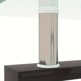 1pc JESAHAI Rectangle Glass Coffee Table, Clear Tempered Glass Side Center Tables with Black Metal Legs for Living Room
