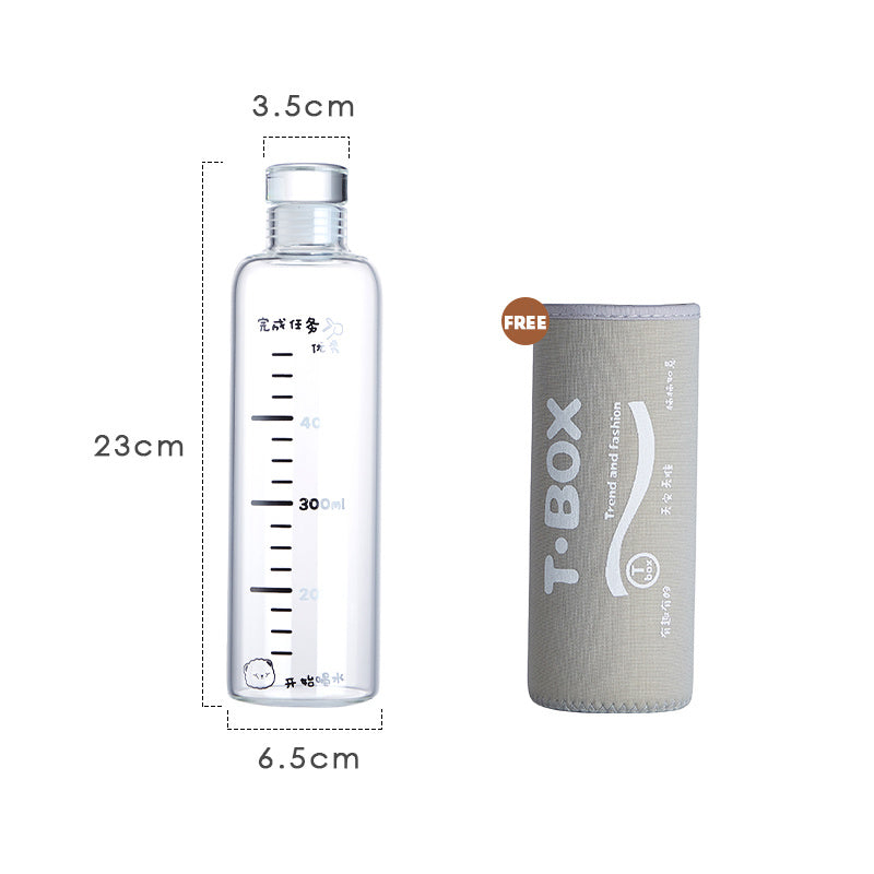 Cold Brew Coffee Glass Brew Bottle High Borosilicate Resistant Time Scale Cup Set