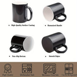 12Pack Color Changing Mugs, 11oz/15oz Black Sublimation Coffee Mug With White Gift Box