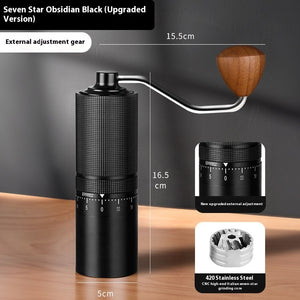 External Adjustment Manual Grinding Machine Steel Core Seven-star Household Coffee Grinder Outdoor Portable